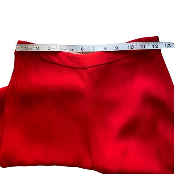 Revolve Alexis High Rise Red Cropped Wide Leg Pants Minimalist Contemporary - Picture 7 of 10